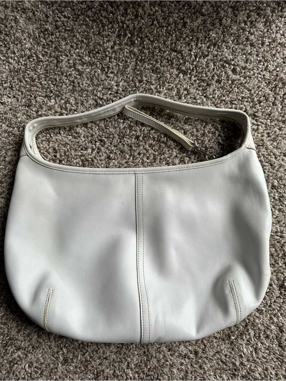Coach White Leather Shoulder Bag